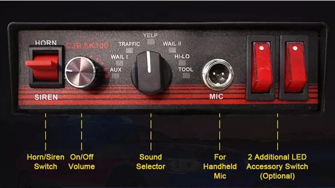 DC12V 120watts revolving smd led police light bar red blue lightbar with 100W alarm speaker