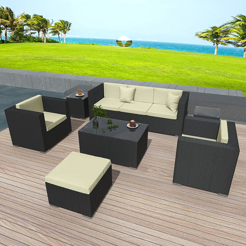 Outdoor Rattan Furniture Garden Natural Set