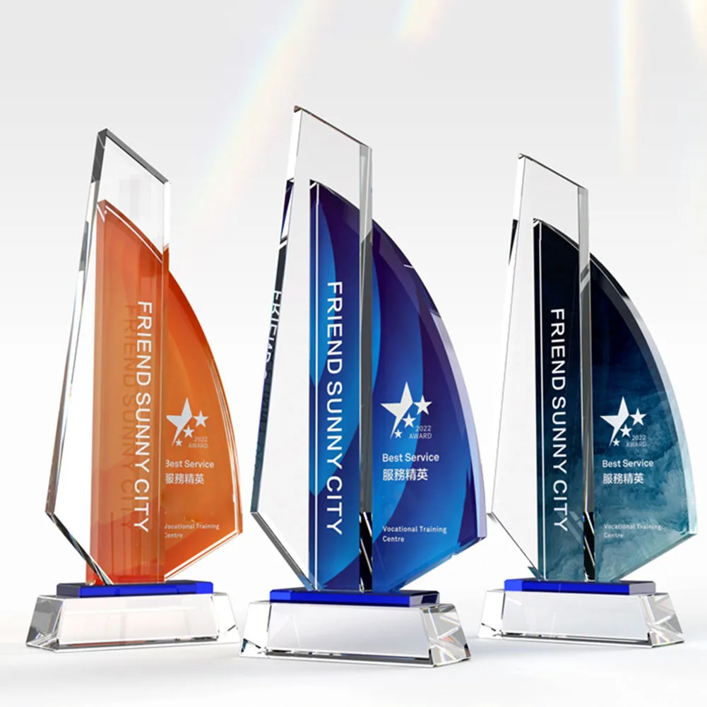 Hot Sale Customized Design, Square Crystal Clear Plexiglass Award Acrylic Trophy Display Stand/