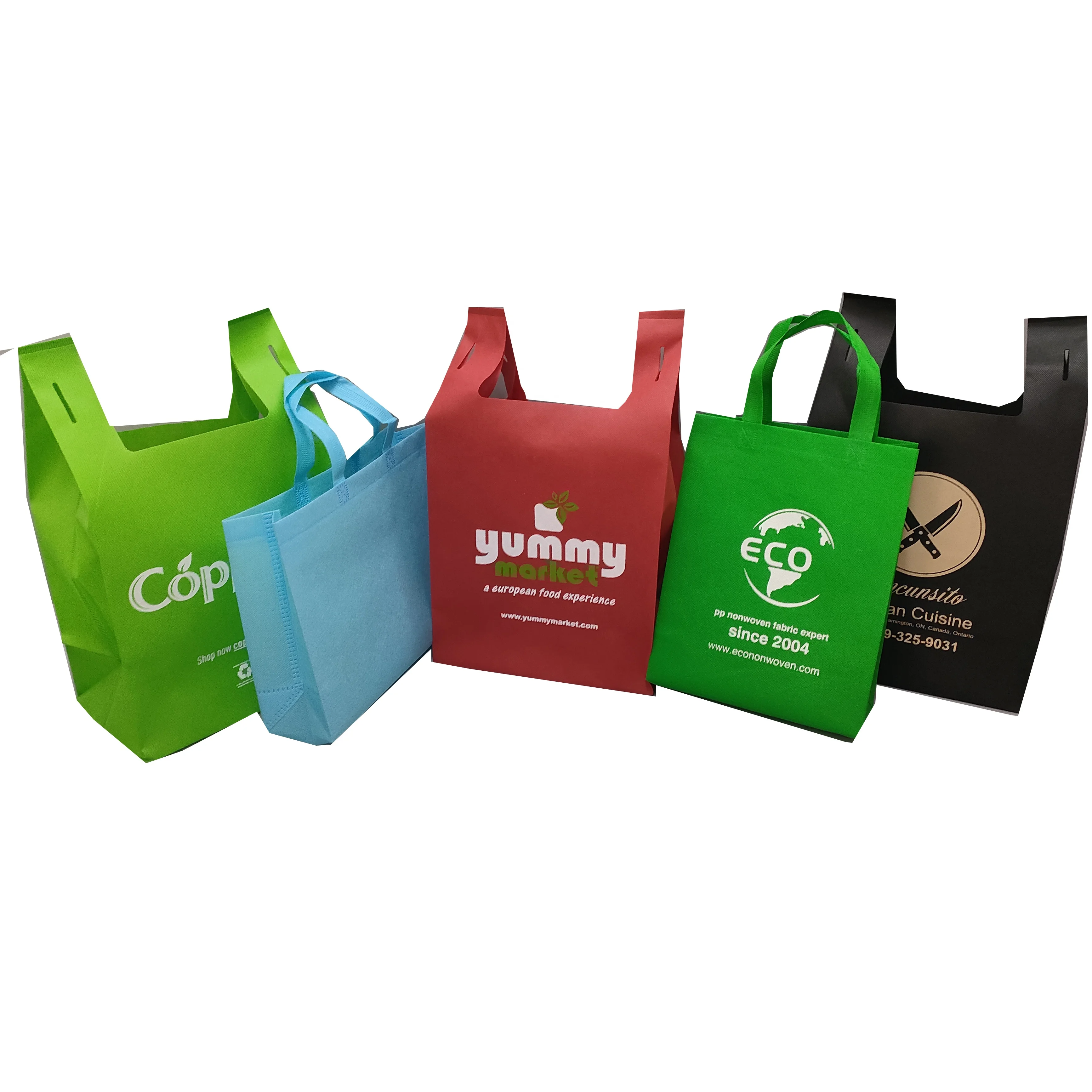 reusable custom printed logo opp laminated rpet custom reusable pp nonwoven eco bag manufacturers with print