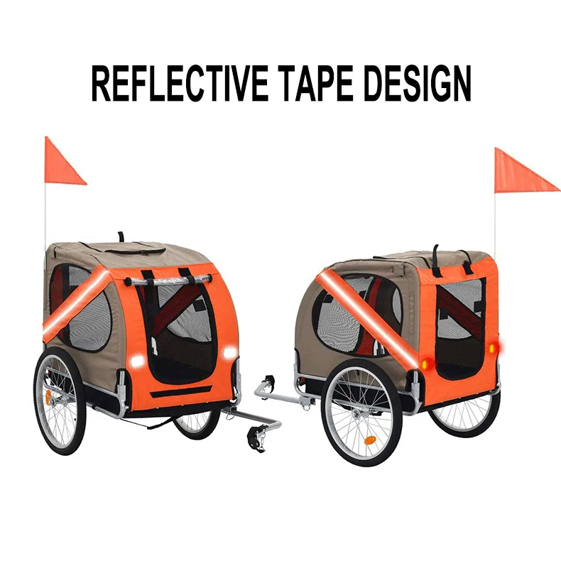 Steel cargo bike dog bicycle carrier pet bike trailer for electric bike