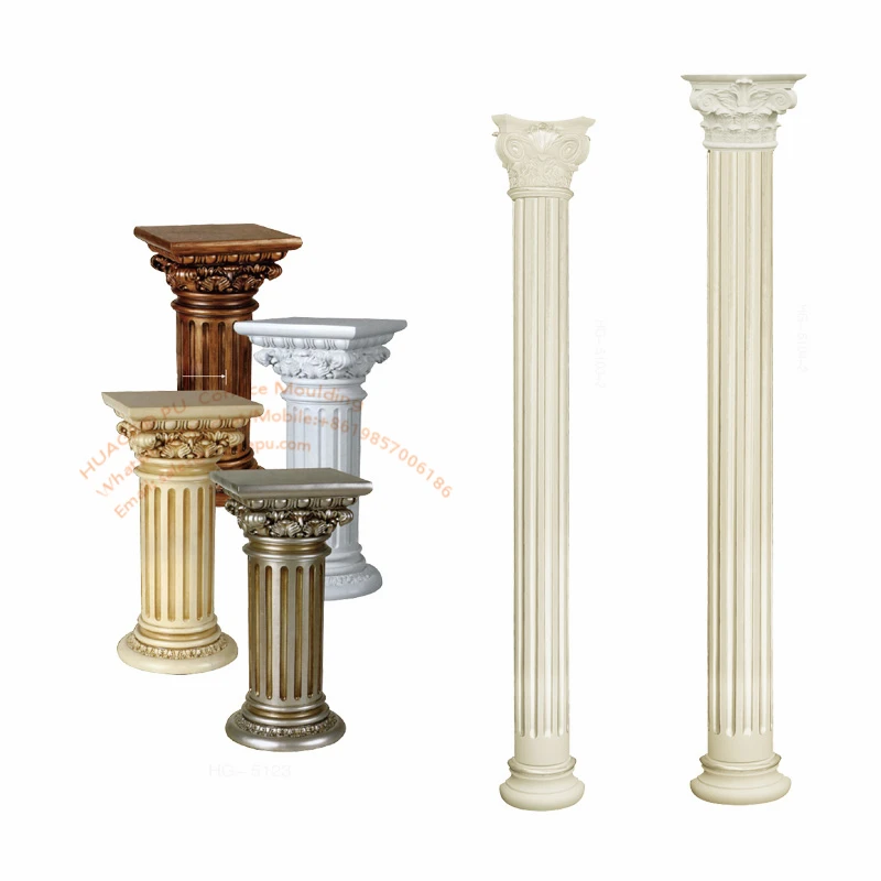 Beautiful Polyurethane foam PU Roman Column Mould Pillars for Decoration