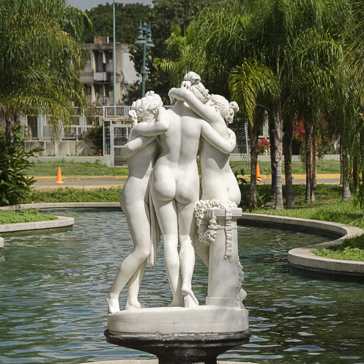 Art Decoration stone naked women sculpture