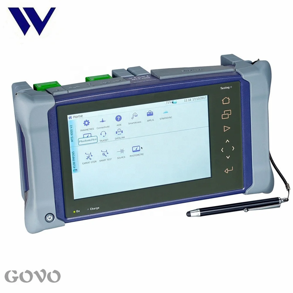 9 inch Touchscreen JDSU VIAVI MTS 4000 V2 OTDR Machine  E4136C  46/45/45dB 1310/1550/1625nm Fiber Optic OTDR