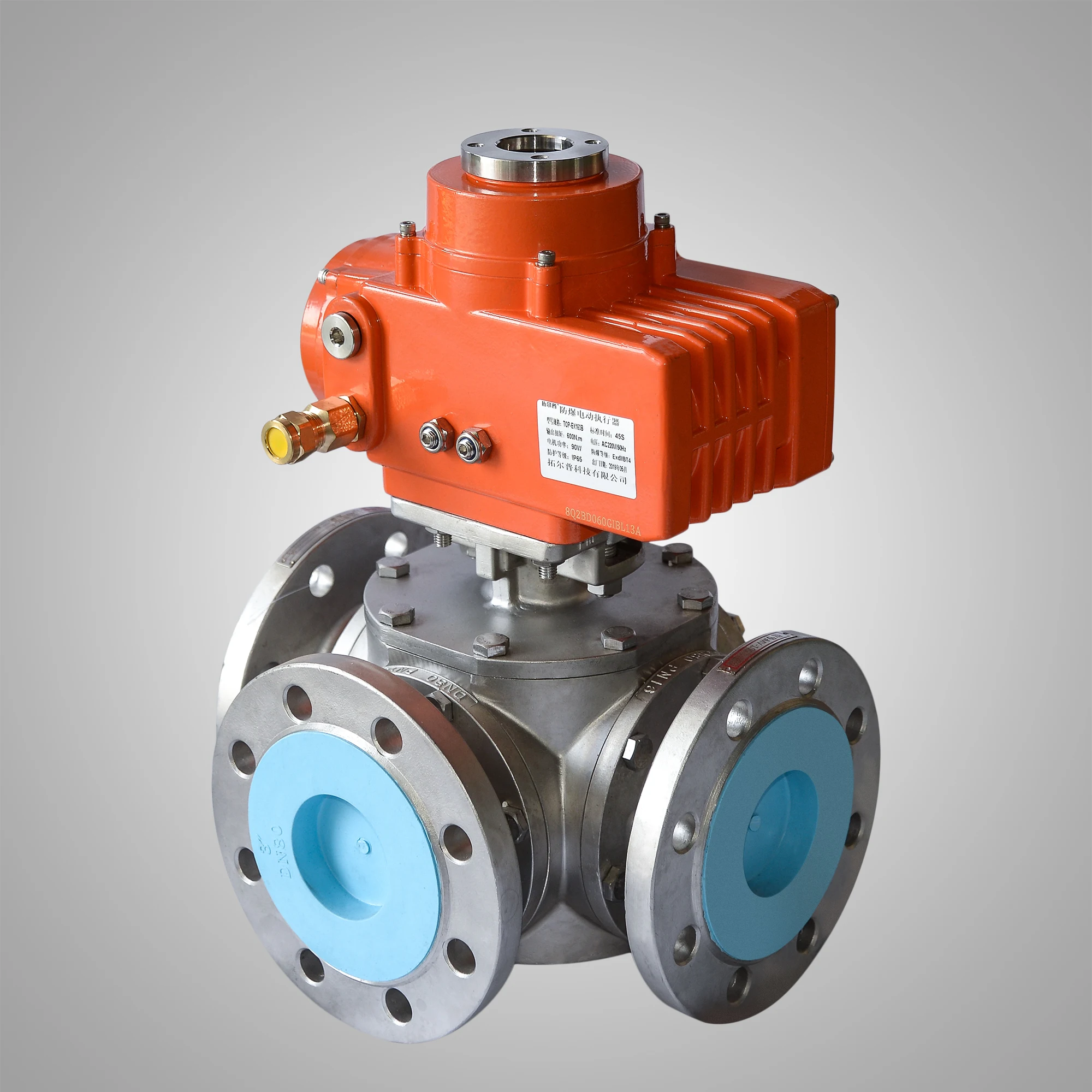 Vertical connection Stainless steel carbon steel  pneumatic ball valve  for oil and gas recovery system
