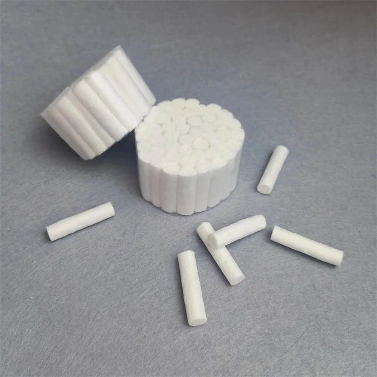 High Quality 8*38Mm 10*38Mm 12*38Mm Dental Consumables White Disposable Material Dental Cotton Roll