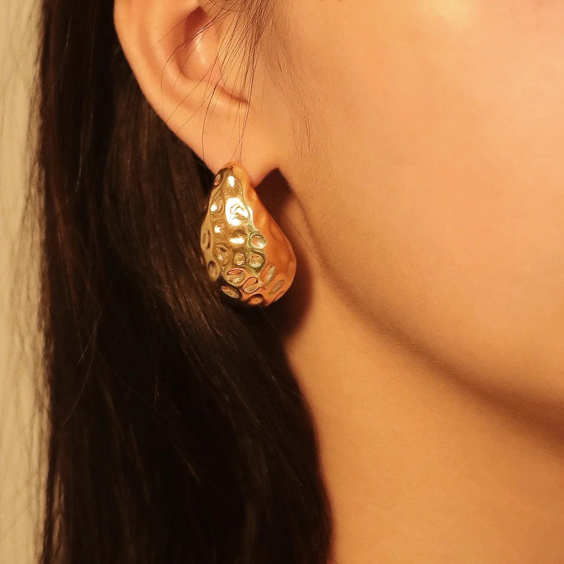 Delicate Water Drop Pendant Necklaces Stainless Steel Fashion Waterproof Jewelry Sets Chunky Tear Water Drop Earrings For Women