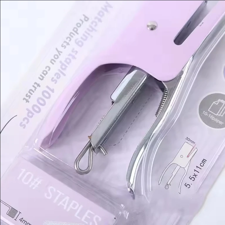 Сстеплер цветной Макарон металлический ручной № 10 набор трудосберегающих упаковочных машин офисные школьные канцелярские Степлеры