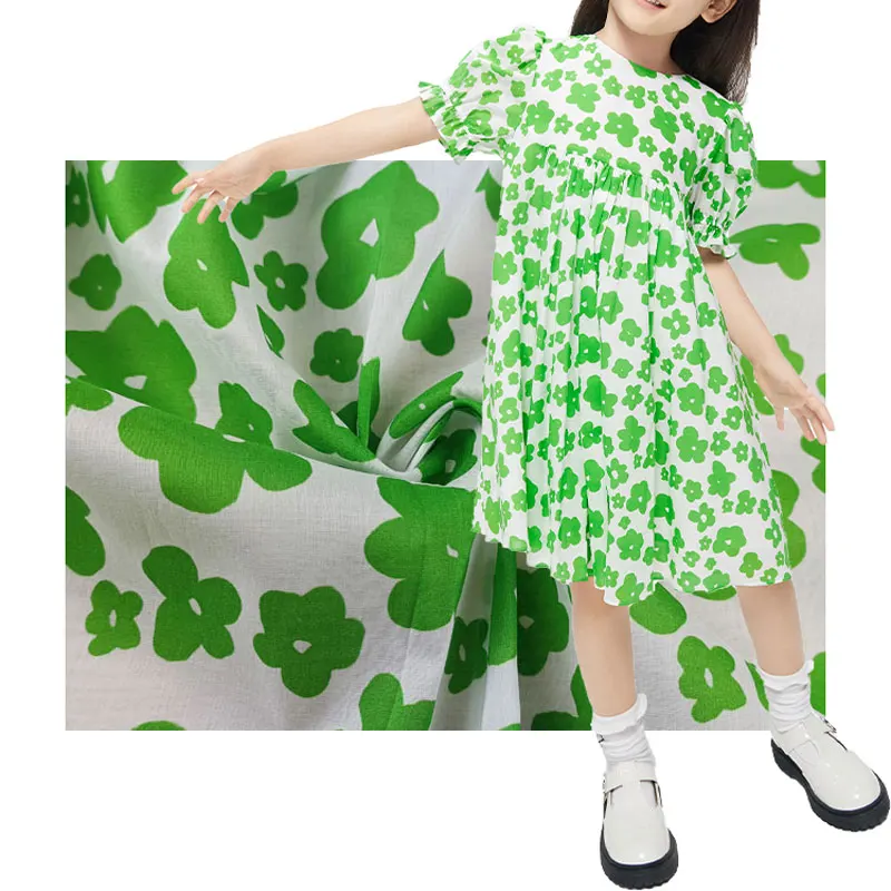 MIZUDA OUTLETS Woven Digital Printed Poplin Fabric 100 Cotton Floral Custom Pattern Free Sample