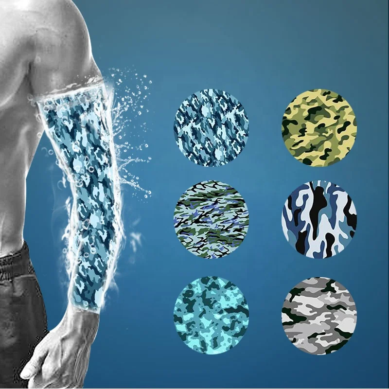 breathable camo cuff physical sunscreen cool ice sleeve custom sport arm compression sleeve