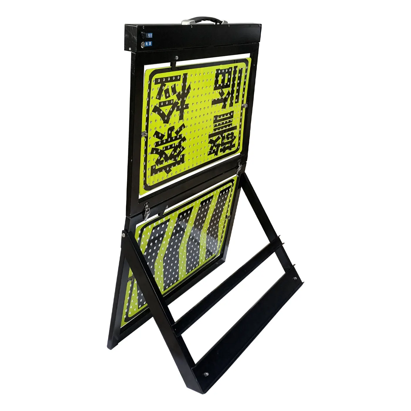 Road work safety warning message board led traffic inspect duty sign barrier flashing signal warning board