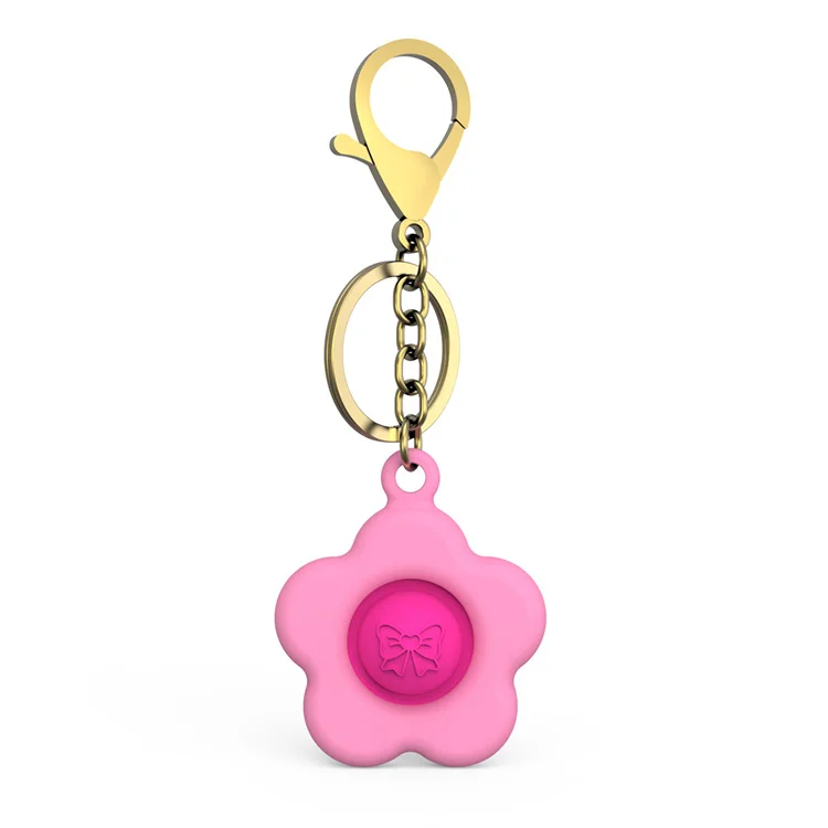 Popular Toys 2021 Bunmo Pop Out Tubes Sensory Flower Key Rings Keychain Toys For Adult Playing