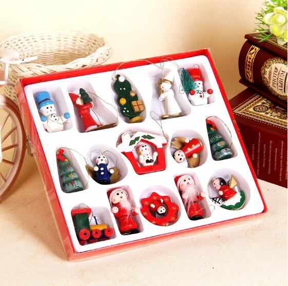 Christmas Tree Promotion Gifts Wooden Hanging Wall Xmas Tree Decor Decoration Christmas Ornament