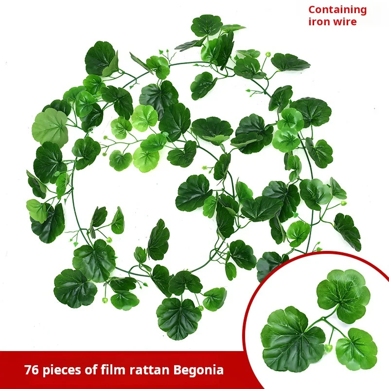 Artificial green plant fake leaves green radish grape ivy vine