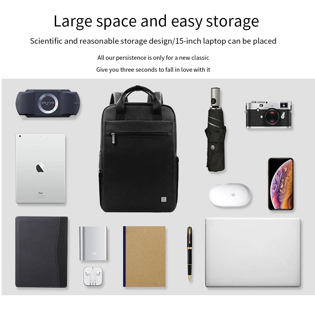 Fingerprint Lock Waterproof Outdoor Anti Theft USB Chargeable Bio lock backpack Laptop business backpack