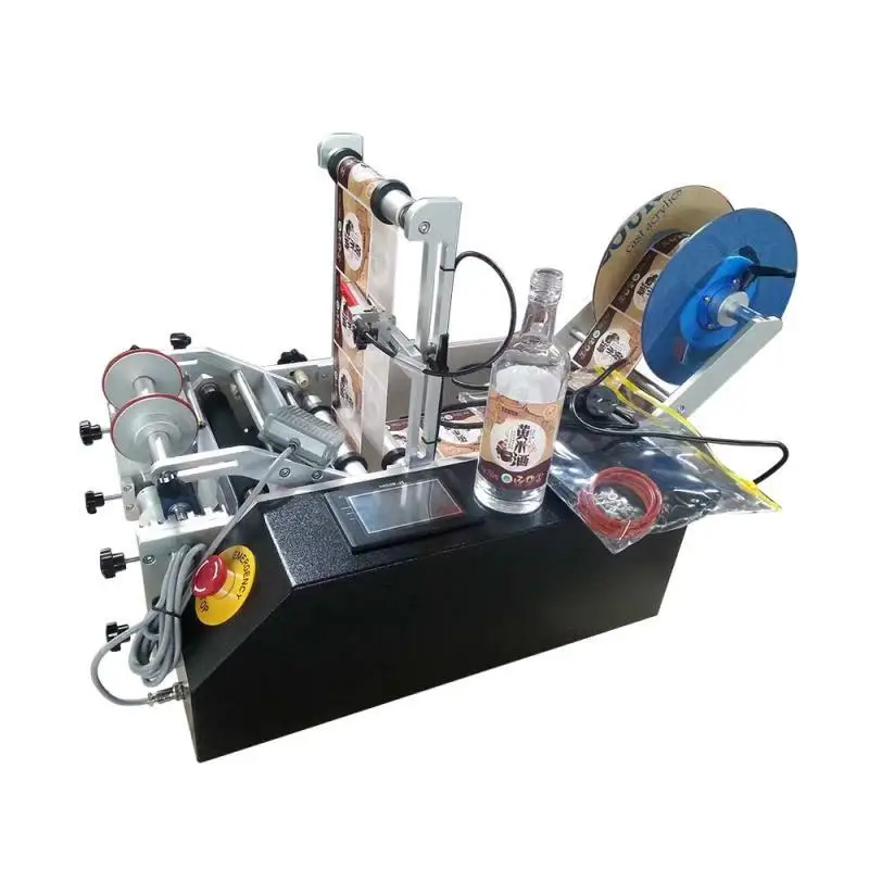 Hot sale semi automatic  round bottle sticker labeling machine manual manual wine bottle labeling machine for round bottle