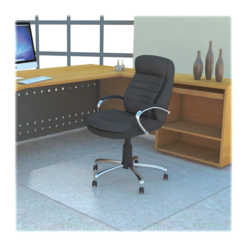 Custom Rectangular Clear PVC Office Desk Chair Protector Mat for Hard Floors Chair mat