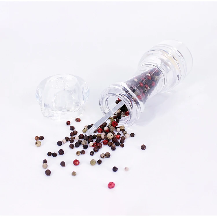 Acrylic transparent manual pepper grinder Manual pepper mill Pepper grinder 4-7 inch