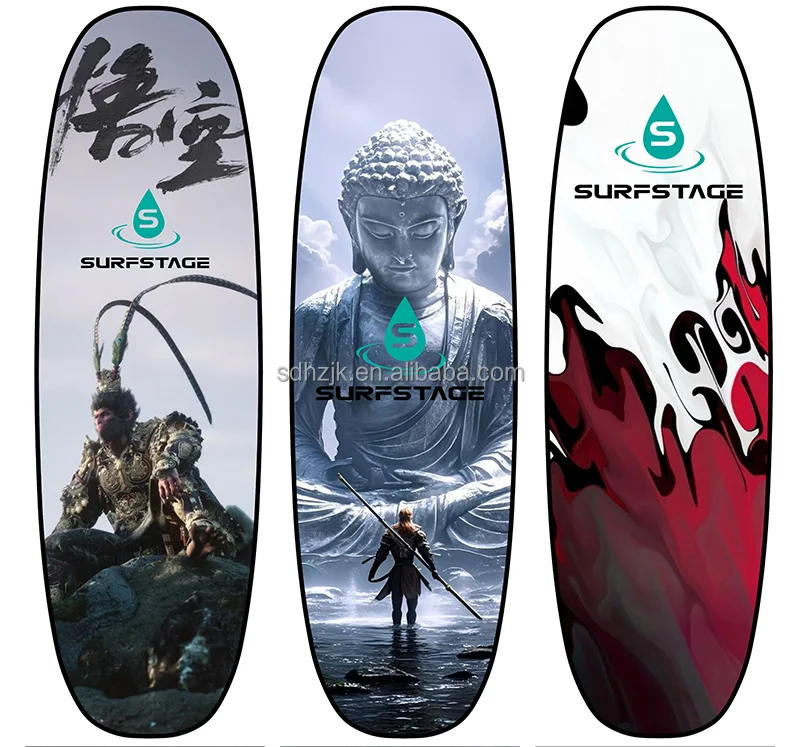 Surfstage Surfing Kits Custom 40' Colorful Indoor Surfboard, Lightweight Carbon Fiber Adult Surfing Stand Board