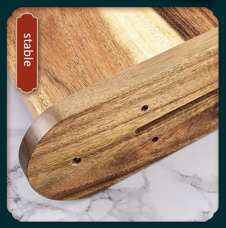 Acacia wood magnetic block knife display stand knife Holder Rack with Strong Enhanced Magnets Holder