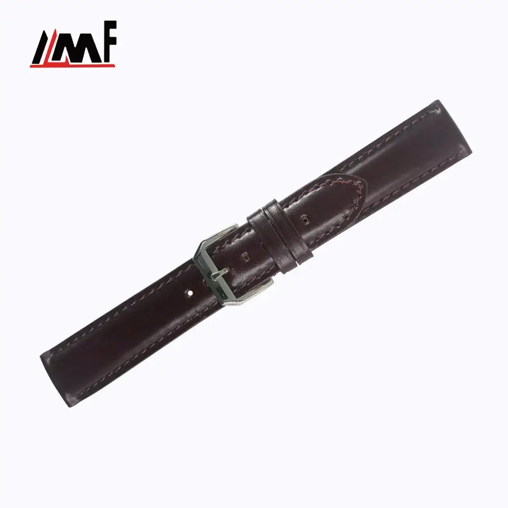 Private Label Fashion 20mm shell Cordovan Western Style Leather Strap Premium Soft  For Wrist Watch