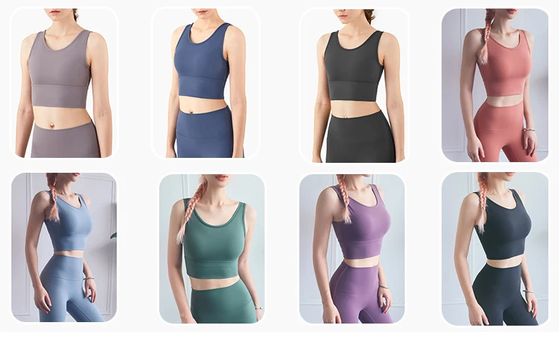 SHEDO Wholesale Women Fitness Sports Bra Yoga Top deep U beautiful back shock Sexy Strappy Custom Workout Gym Bra