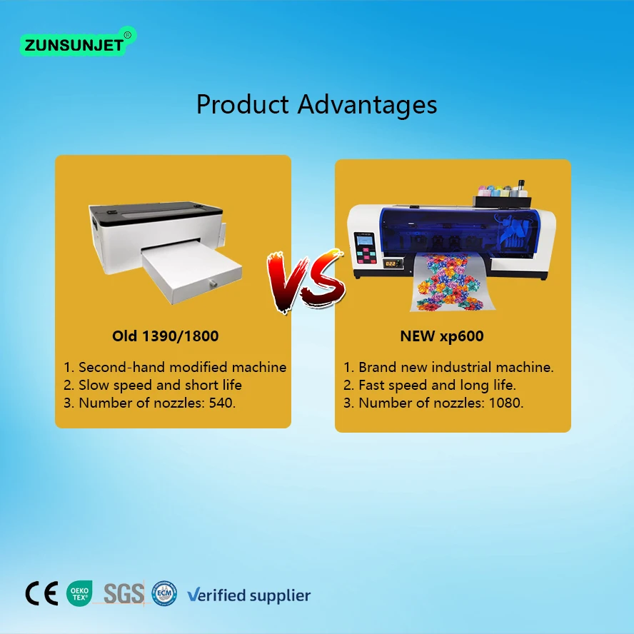 XP600 A3 A3+ 30CM 33cm Desktop Dtf Pet Film Dryer Powder Direct to Semi-automatic Compact Digital Inkjet Printers