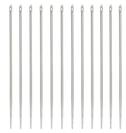 Blunt Stainless Steel Large-Eye Yarn Knitting Needles for Hand Sewing & Sewing Machine Great for Crochet Projects