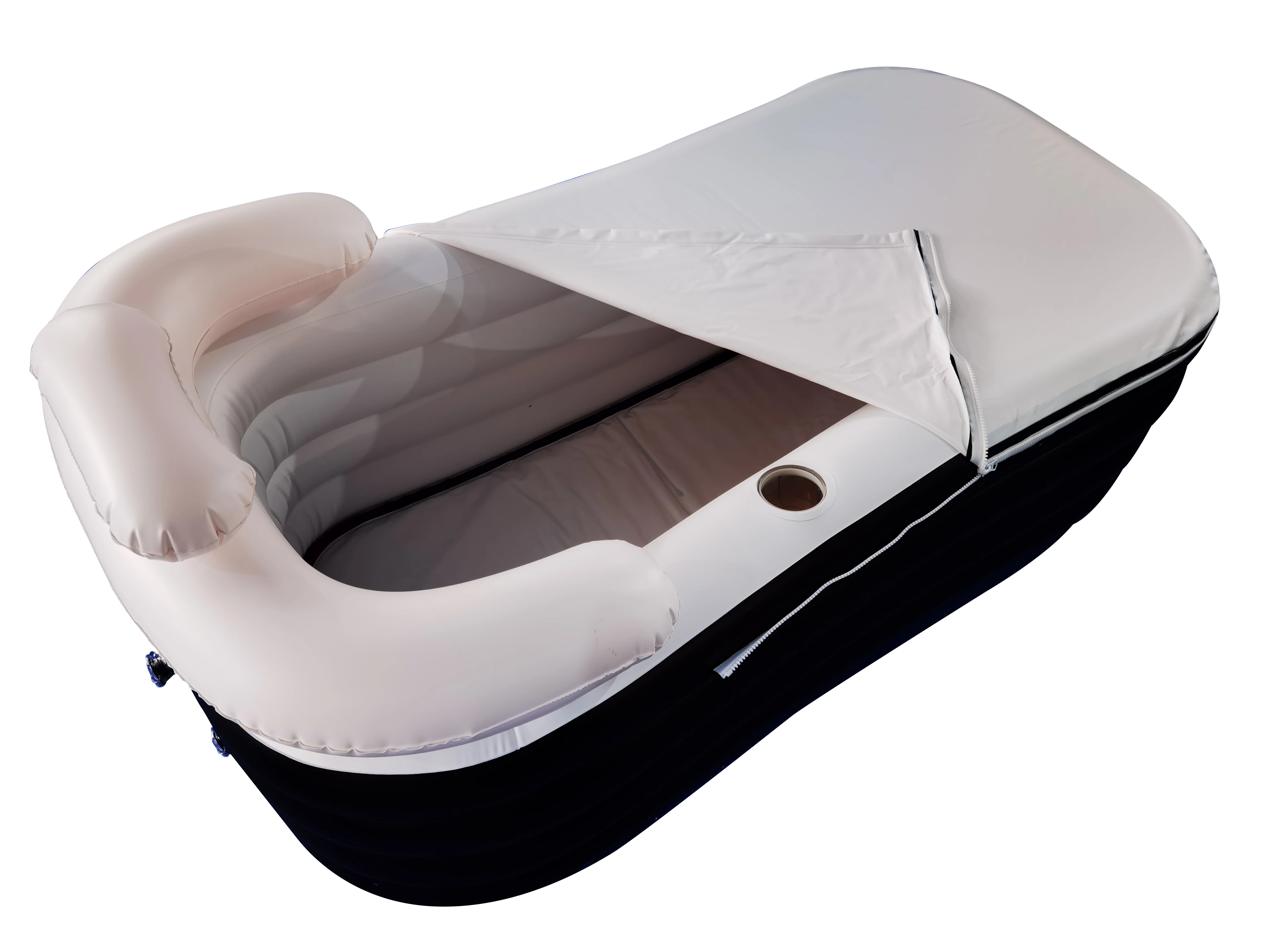 inflatable spa bathtub with electric air pump hot cold water bath therapy pvc portable bath tub