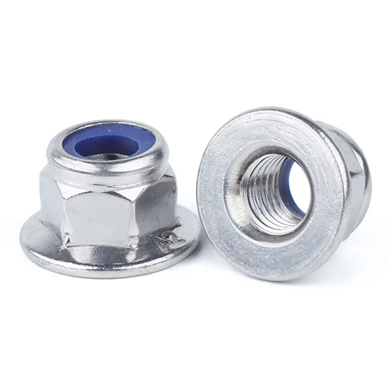 DIN6926  Stainless steel hexagon Flange wheel nut  insert  lock nut