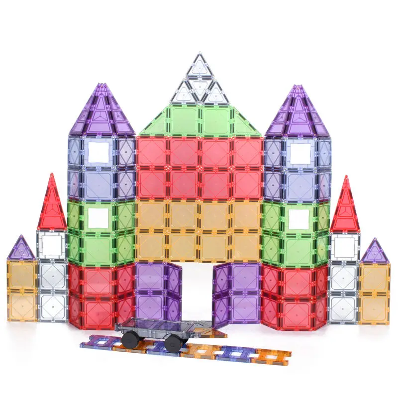 Custom Kids Cossy 3D Triangle Magnetic Tiles Toys ABS Plastic Magnet Toy For Boys And Girls