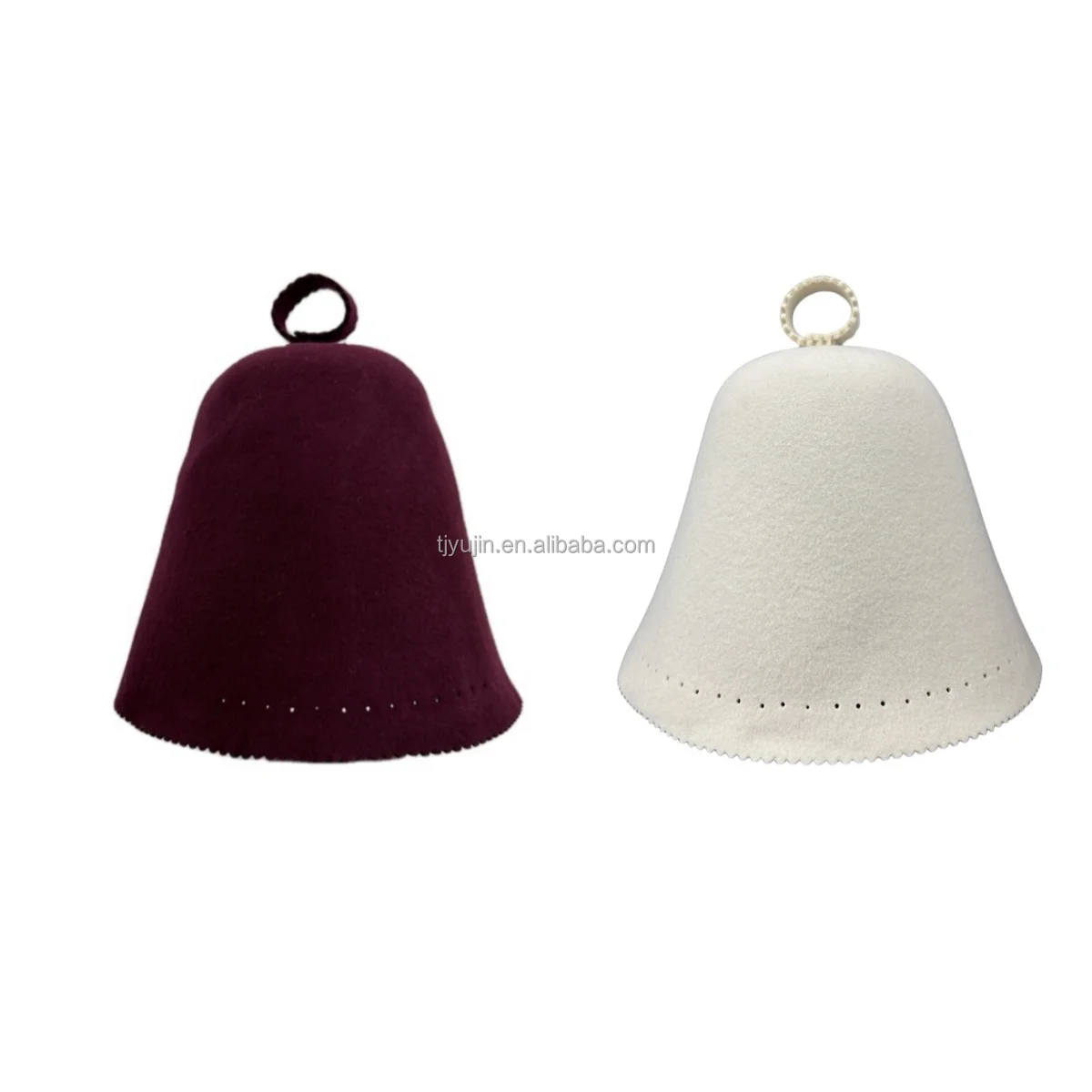 Colorful Sauna hat Handmade with a Seamless Design 100% Sheeps Wool