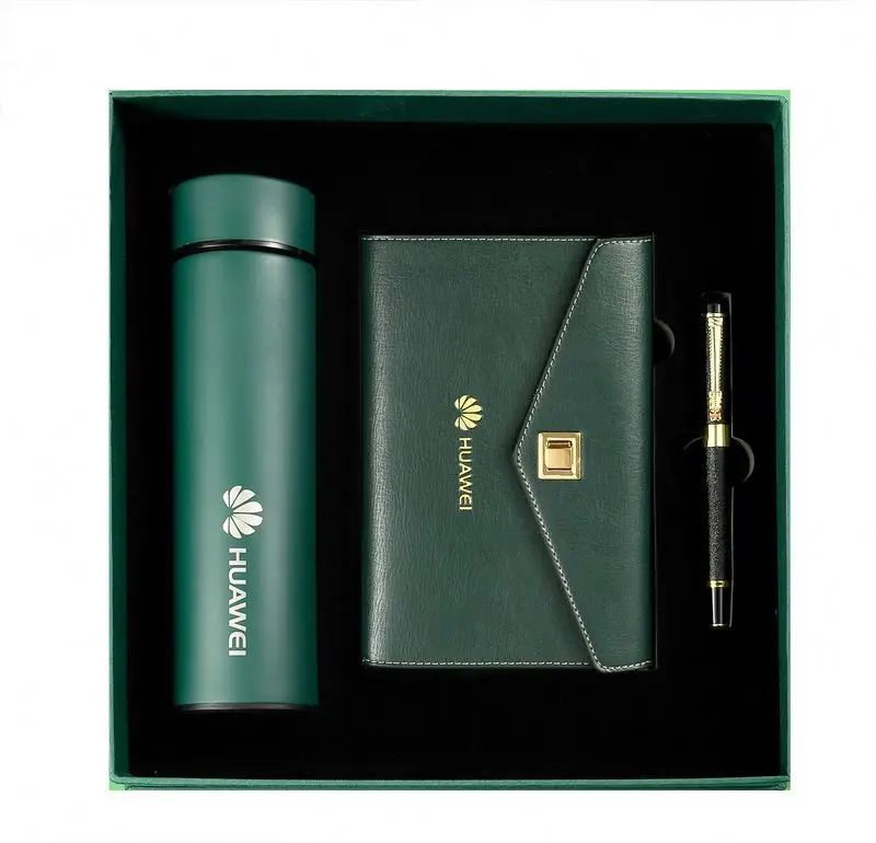 2023 new year gift set for VIP customers A5 a6 loose-leaf notebook with thermos cup and mental pen