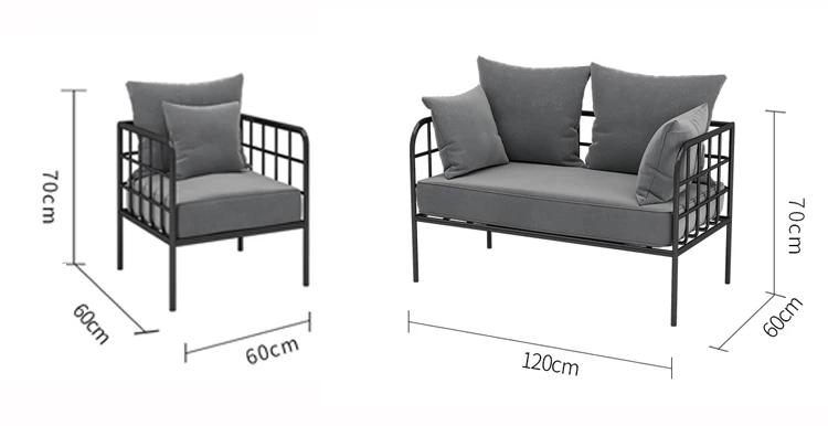 Cheap Price Antique Loft Style Metal Frame Fabric Leather Seat Couch Restaurant Booth Seating Furniture Dining Chair Set Sofa