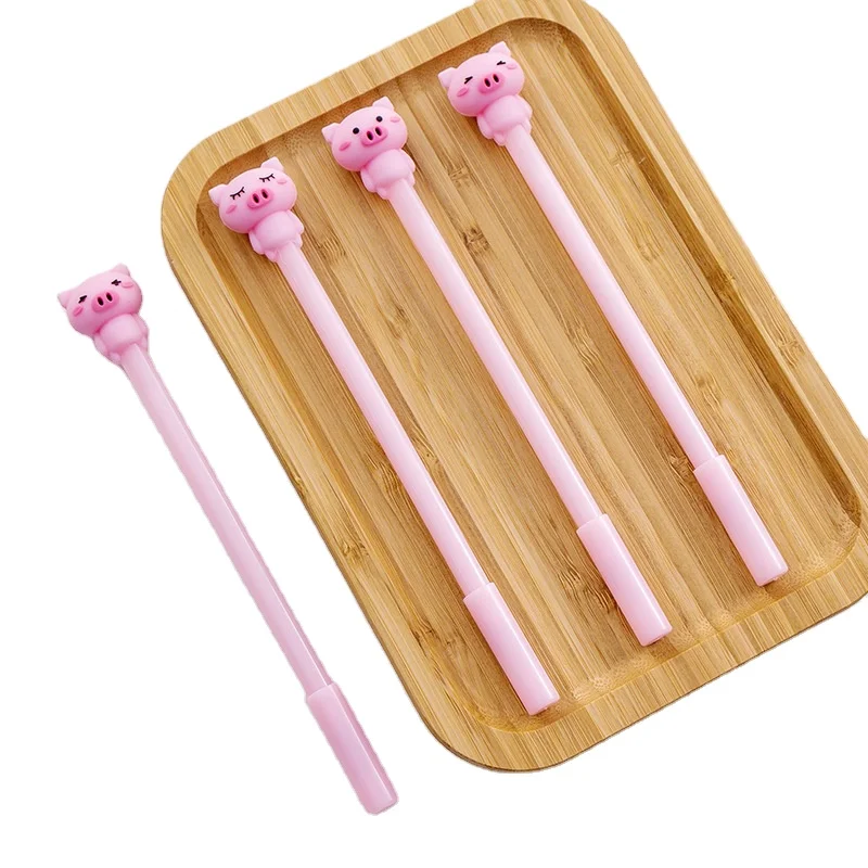 Cute student gel pen creative elephant cartoon 0.5mm Black kids stationery gel pen wholesale