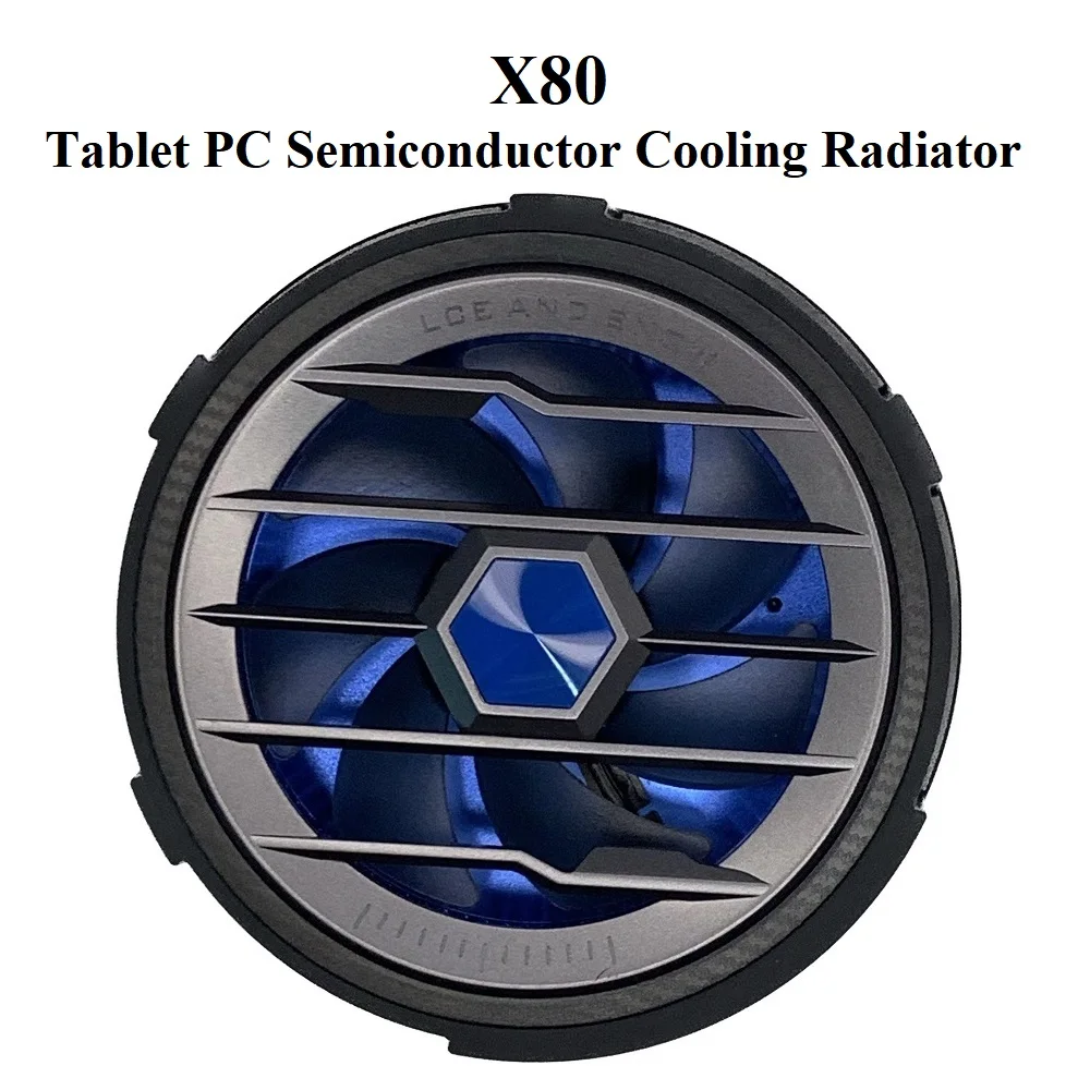Panel Detachable 27w Powerful Cooling 10cm Large Area Heat Dissipation X80 Semiconductor Tablet Radiator Cooler