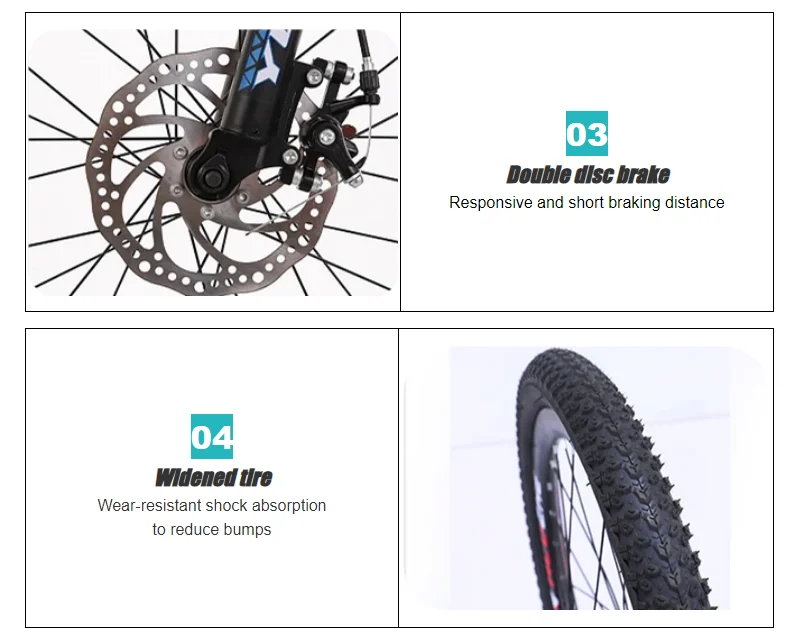 Factory hot selling 22 inch magnesium alloy integrated wheel half aluminum handle set brake handle children mountain bike