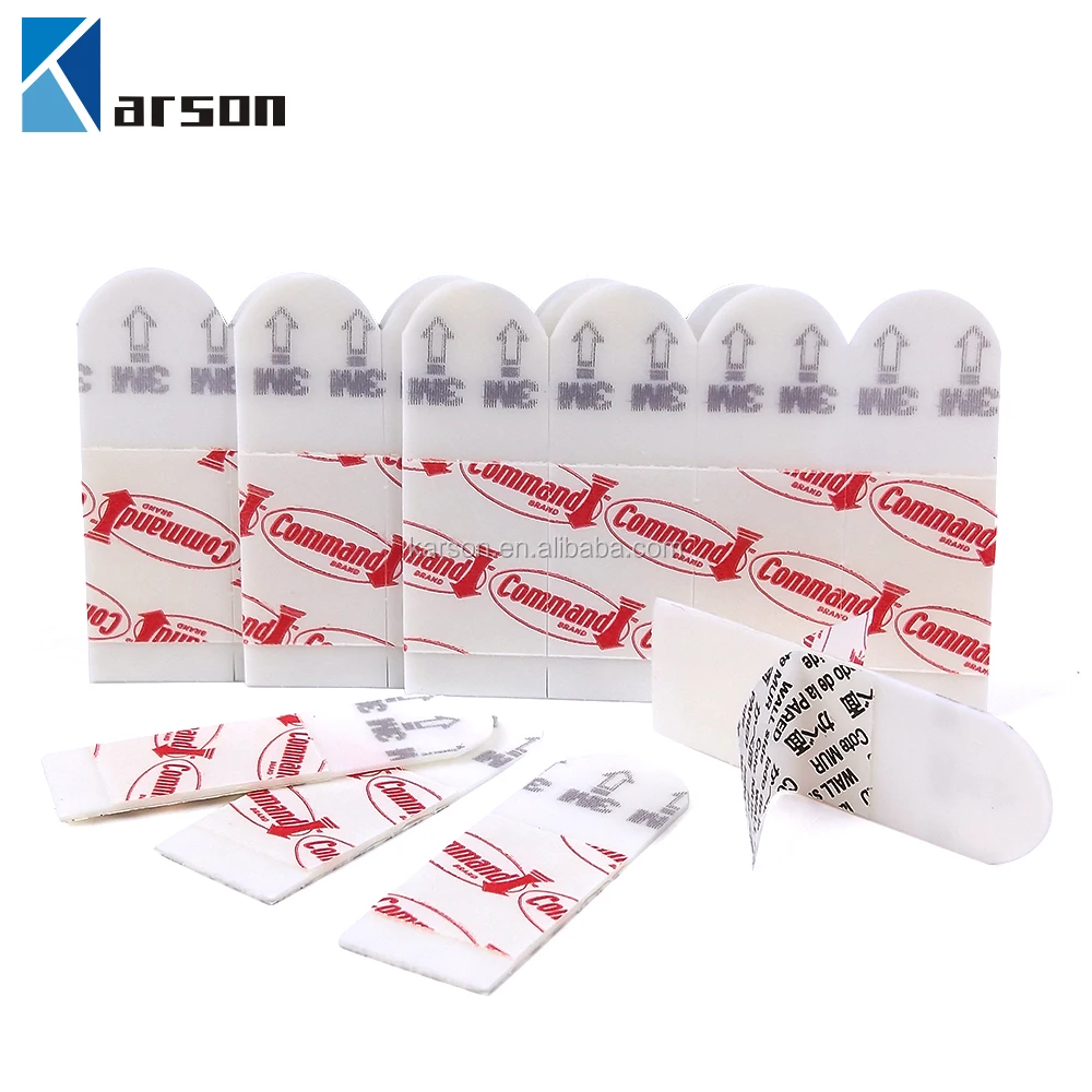 3M Comm and Strips Refill Strips Comm and Adhesive Tape 1.5CM*4.6CM White Easy To Move And Rehang