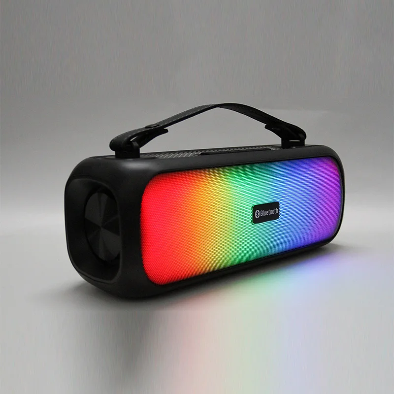 2022 New 2.0ch 20W RGB  Colorful LED Light Cool  Outdoor Music Portable Bluetooth Speaker