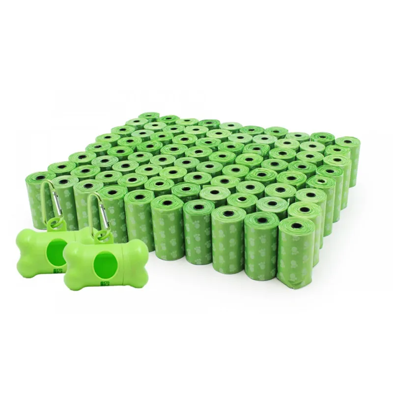 
En13432 PLA Eco 100% Corn Starch Based Compostable Biodegradable Dog Waste Poo Bags 