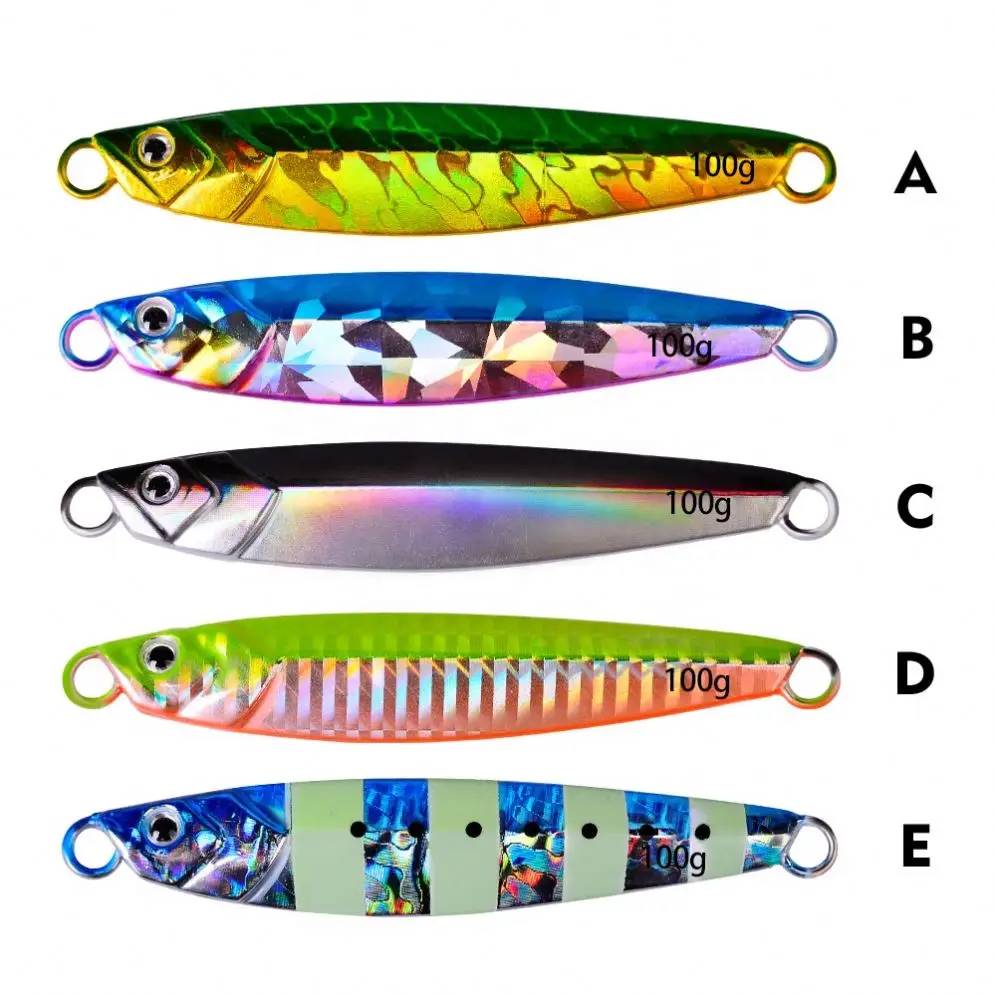 Metal Cast Jig Spoon 24g 30g 40g 60g 80g 100g 120g 150g 200g Casting Jigging Fish Sea Bass Fishing Lure Tackle