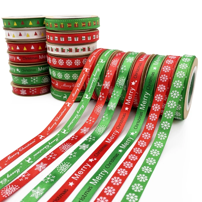 Christmas Satin Gift Ribbon 100% Polyester Green Ribbon for Decoration Wholesale 3/8 Inch Ribbon SPOOL 196 Colors 100 Yards 9mm
