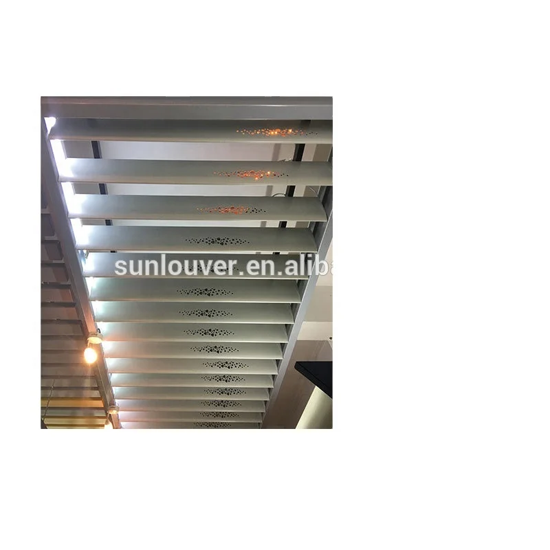 metal aluminum baffle ceiling tile, false ceiling, suspended ceiling