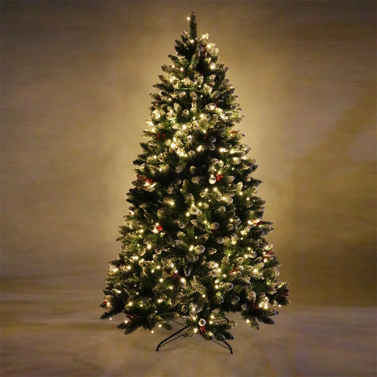 1.2m/1.5m/1.8m/2.1m/2.4/2.7m/3m PVC and PE mixed  Pre lit LED Artificial Christmas Tree Holiday decorations Christmas