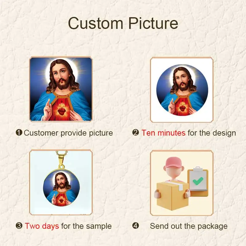 2024 New Men Women Catholic Religious Jewelry Prayer Hand Pendant Necklace Christian Necklace Religious Bible Verse Gift