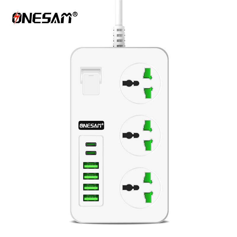 ONESAM european extension socket 250v female power connector 3 pin plug industrial socket