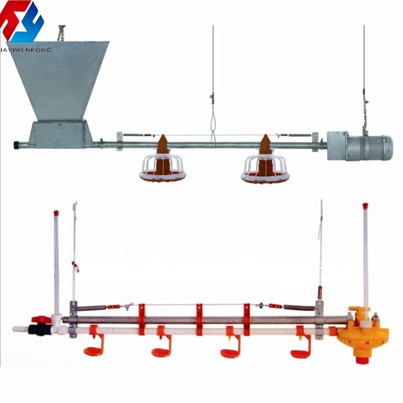New design automatic poultry broiler drinking system and poultry pan feeder for chicken automatic feeding system for broiler