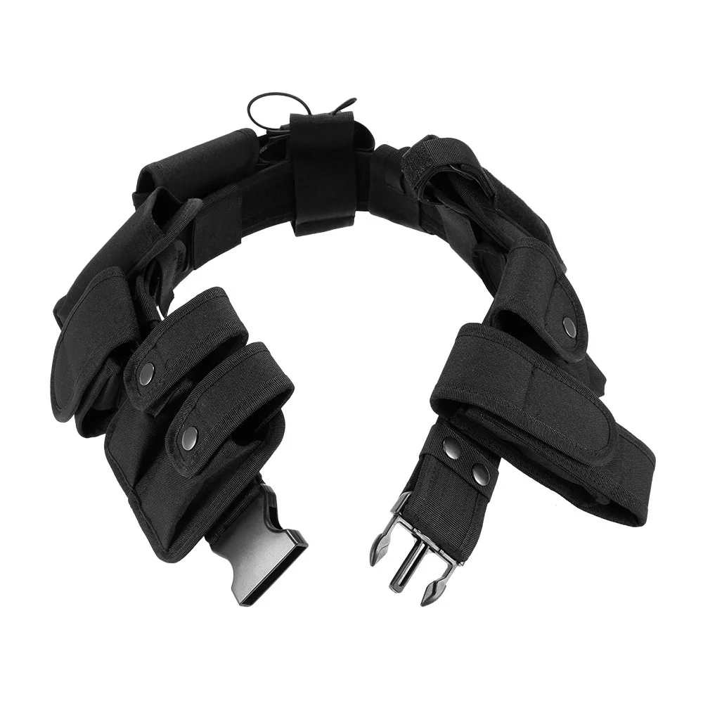 Tactical Duty Belt Utility Modular Equipment System Nylon Security  Belt with Pouches for Security