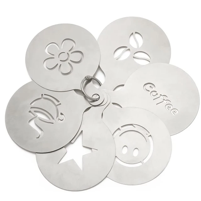Customized design art coffee stencil barista tools