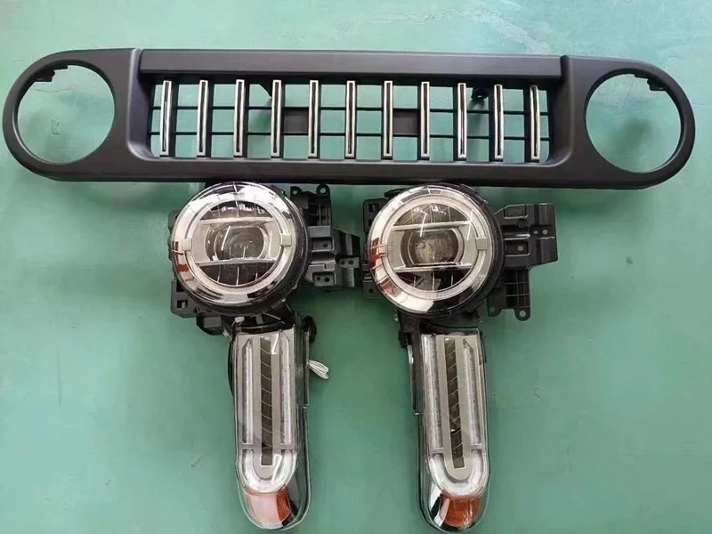 YBJ car accessories body kit led headlight front bumper grille facelift white/black for FJ Cruiser 2007-2021 2023 2024 body kit
